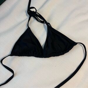 Aerie Black Triangle Bikini Top Minimalist Swimwear